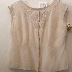 Vintage (Cream) Silk Blouse
